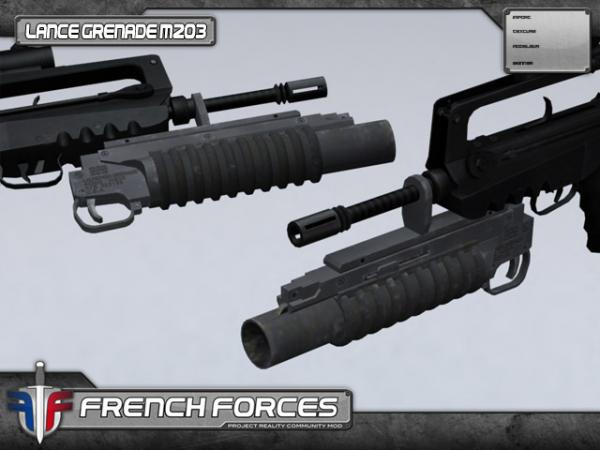 Now, I have a FAMAS F1 (like this one) also equipped with an M203.